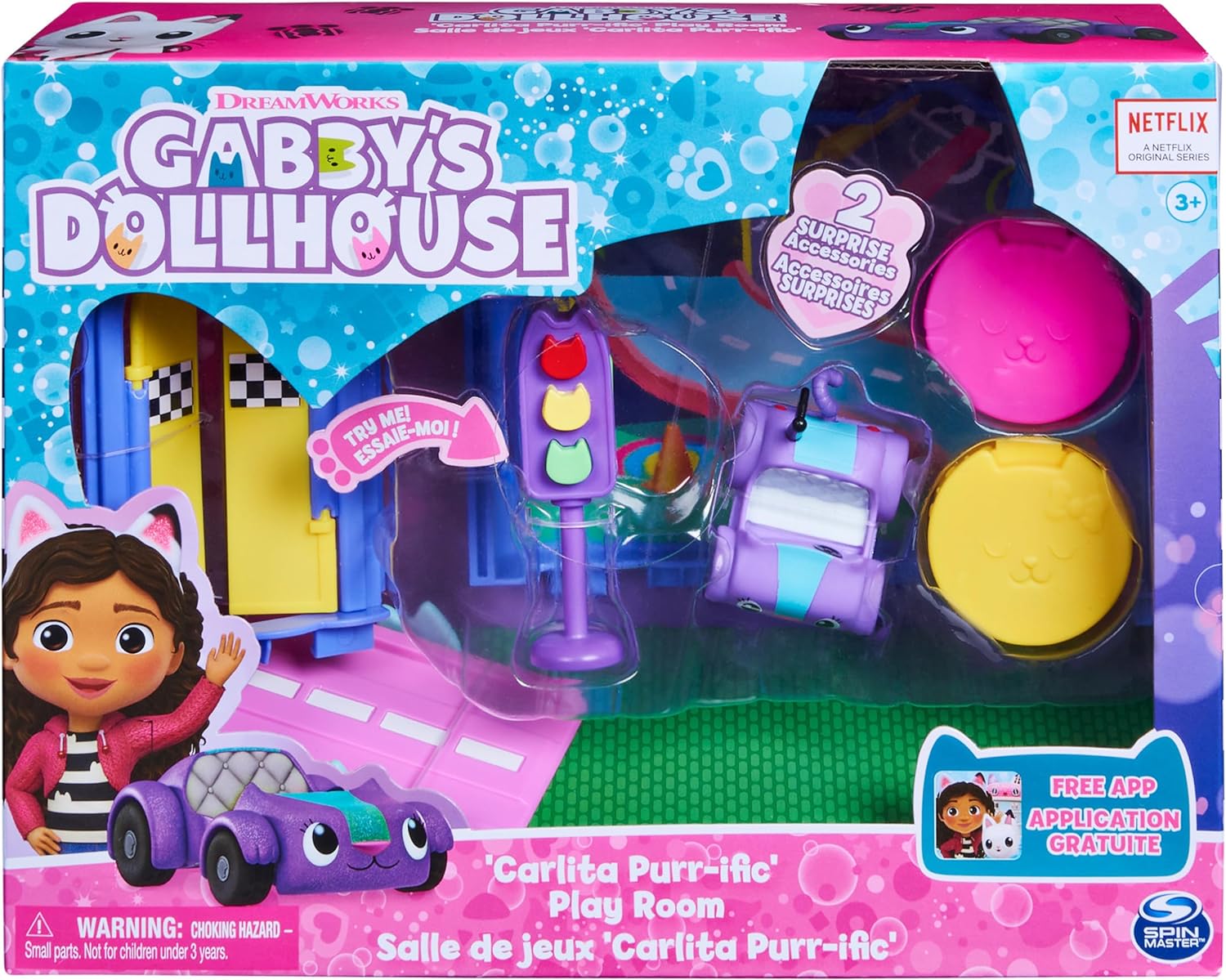 Gabby's Dollhouse Sala de juegos con coche