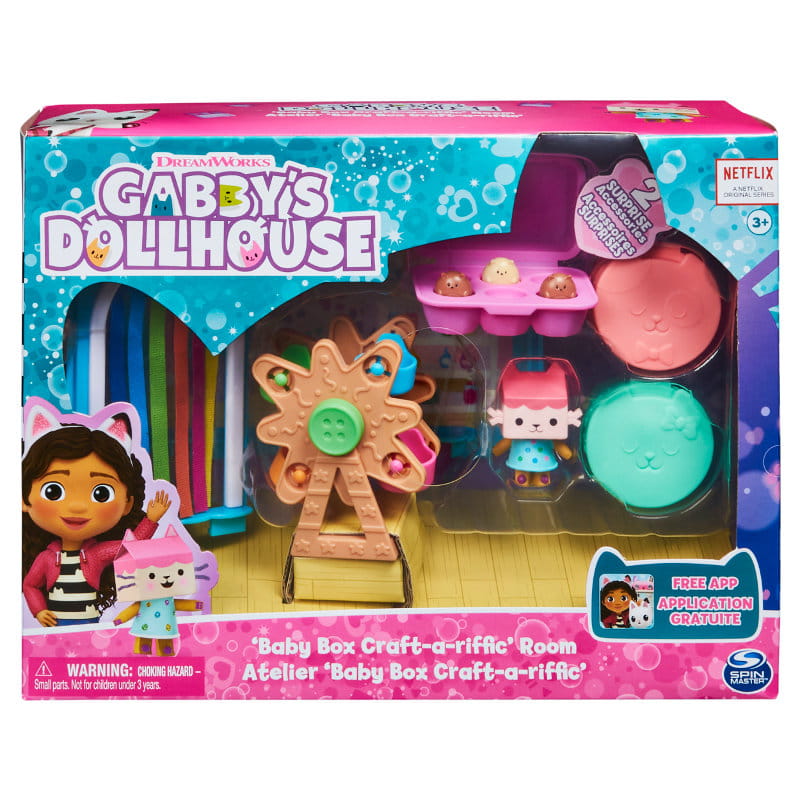 Gabby's Dollhouse Sala de juegos con coche
