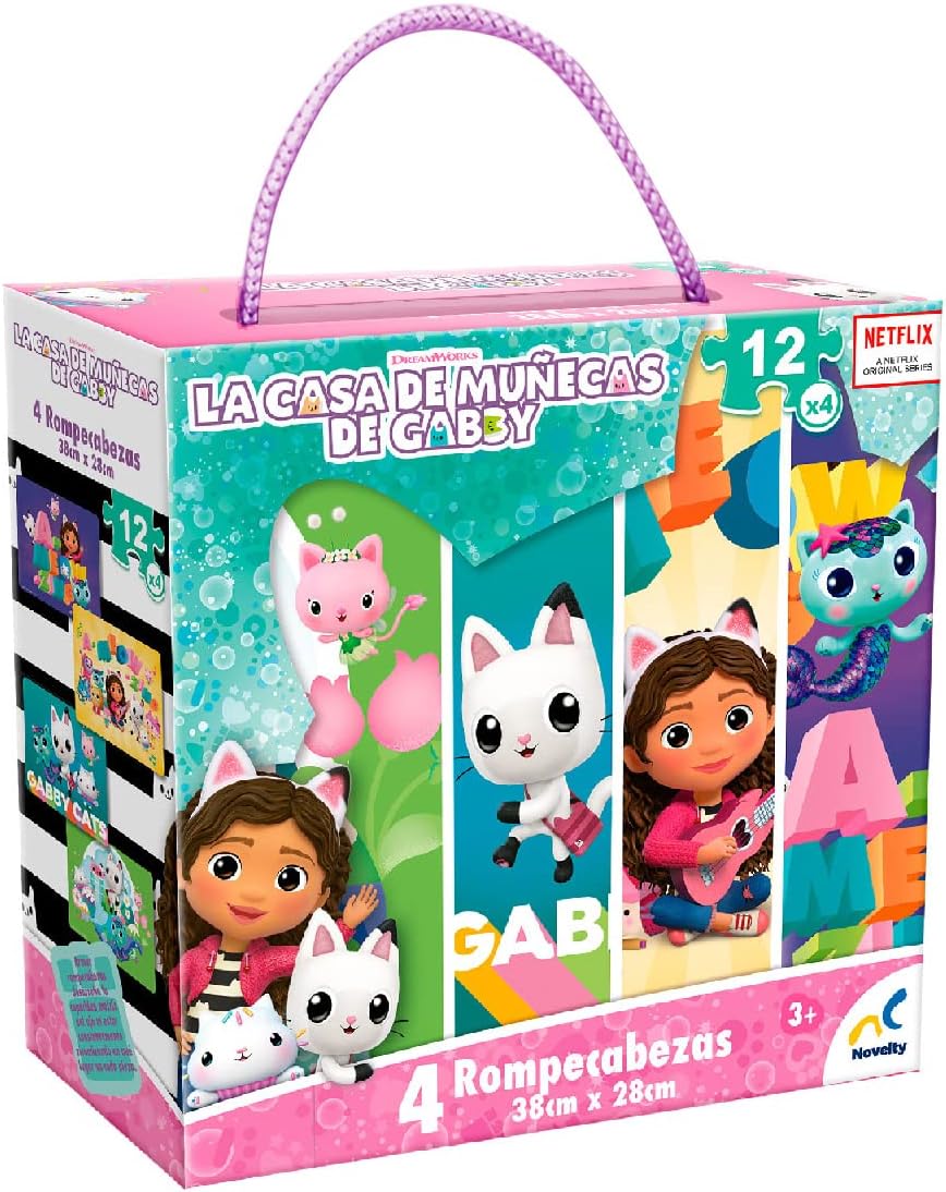 Novelty 4 in 1 Gabby's Doll House Puzzle