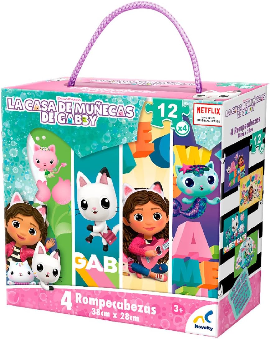 Novelty 4 in 1 Gabby's Doll House Puzzle