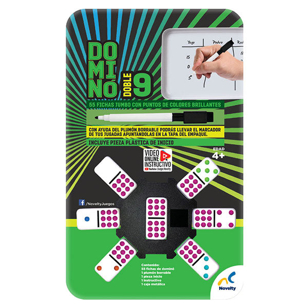 Double 9 Color Dominoes