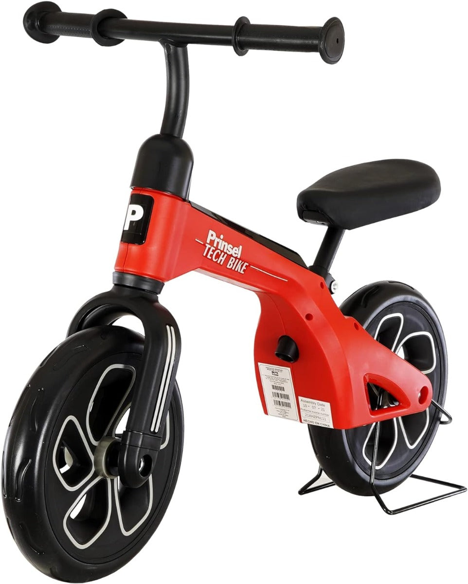 Prinsel Tech Balance Bike Red No Pedal Bicycle