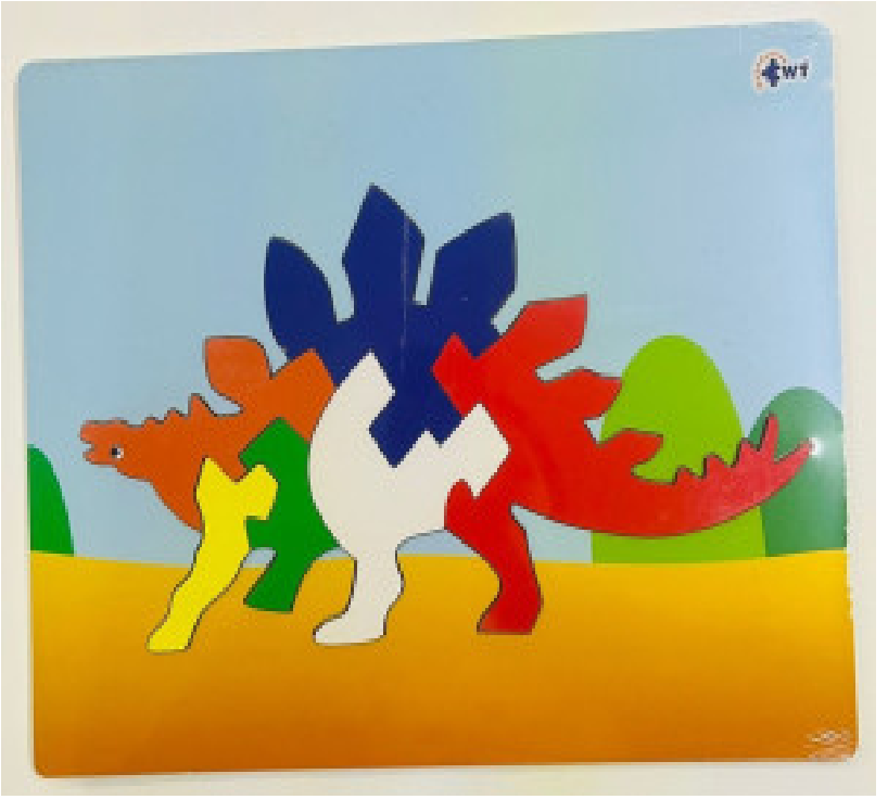 ROMPECABEZAS DE MADERA DINOSAURIO STEGOSAURUS SKU 3717