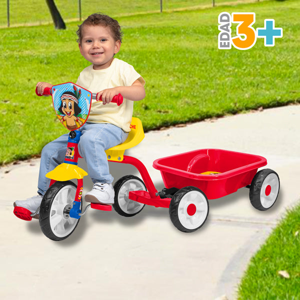 TRICICLO CON VAGON REMOVIBLE APACHE