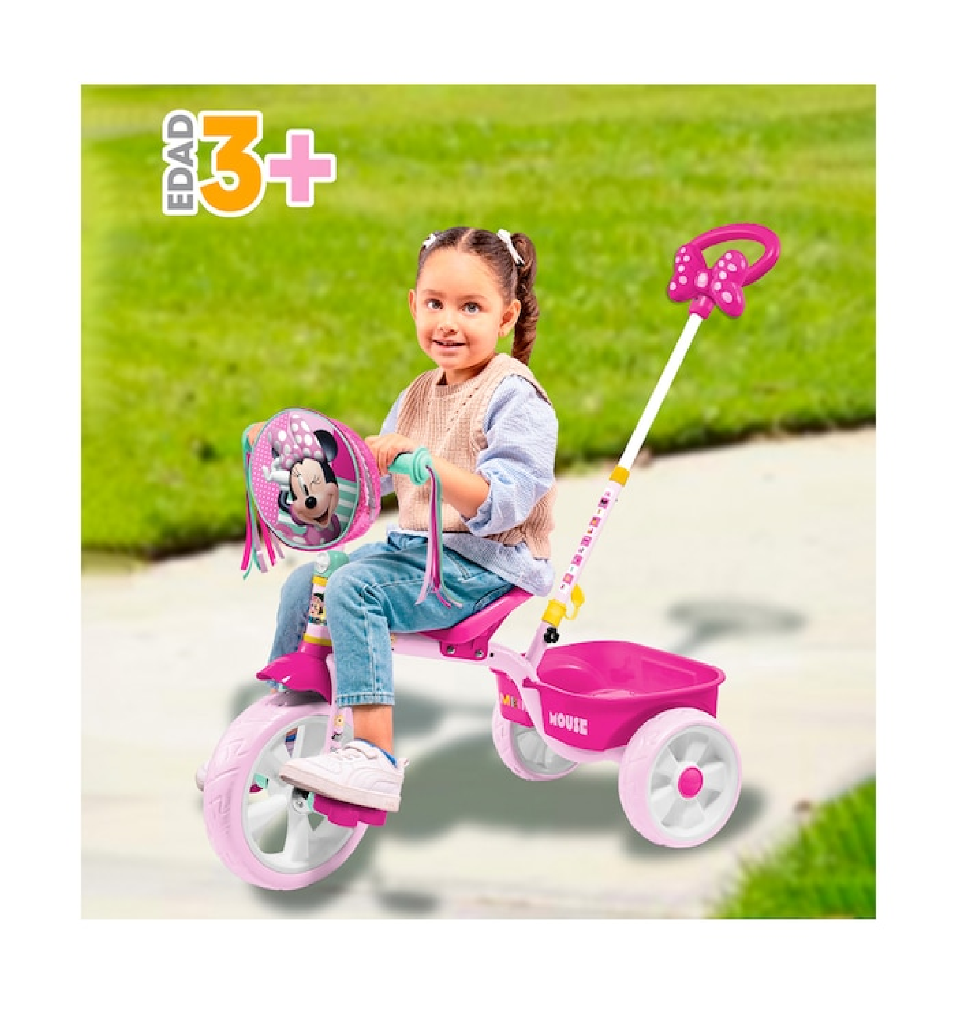 TRICICLO CON BARRA DE EMPUJE MINNIE