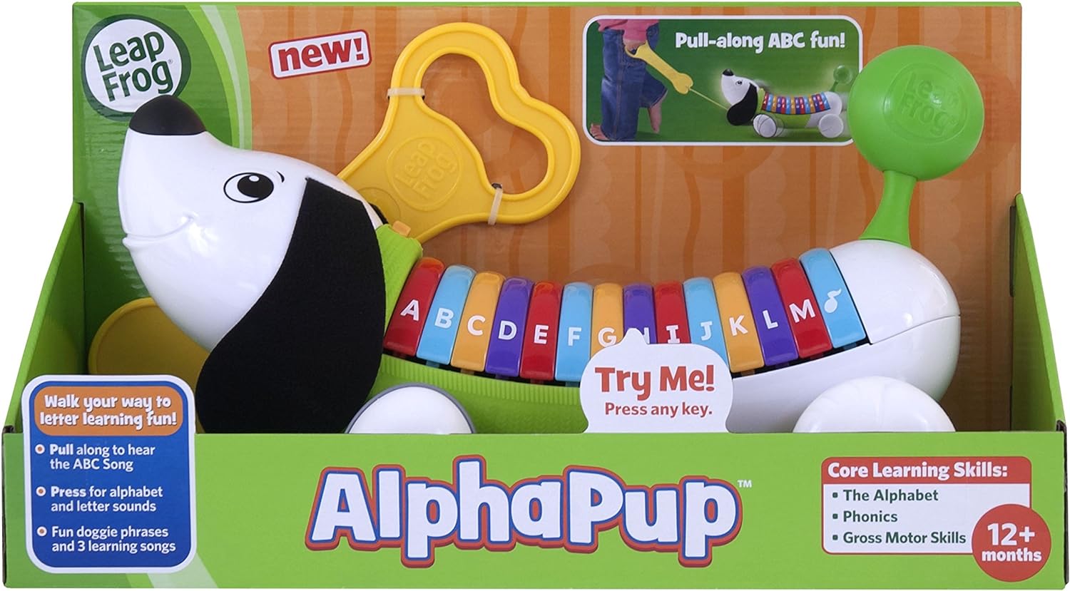 ABC Puppy Interactive Toy Green Color