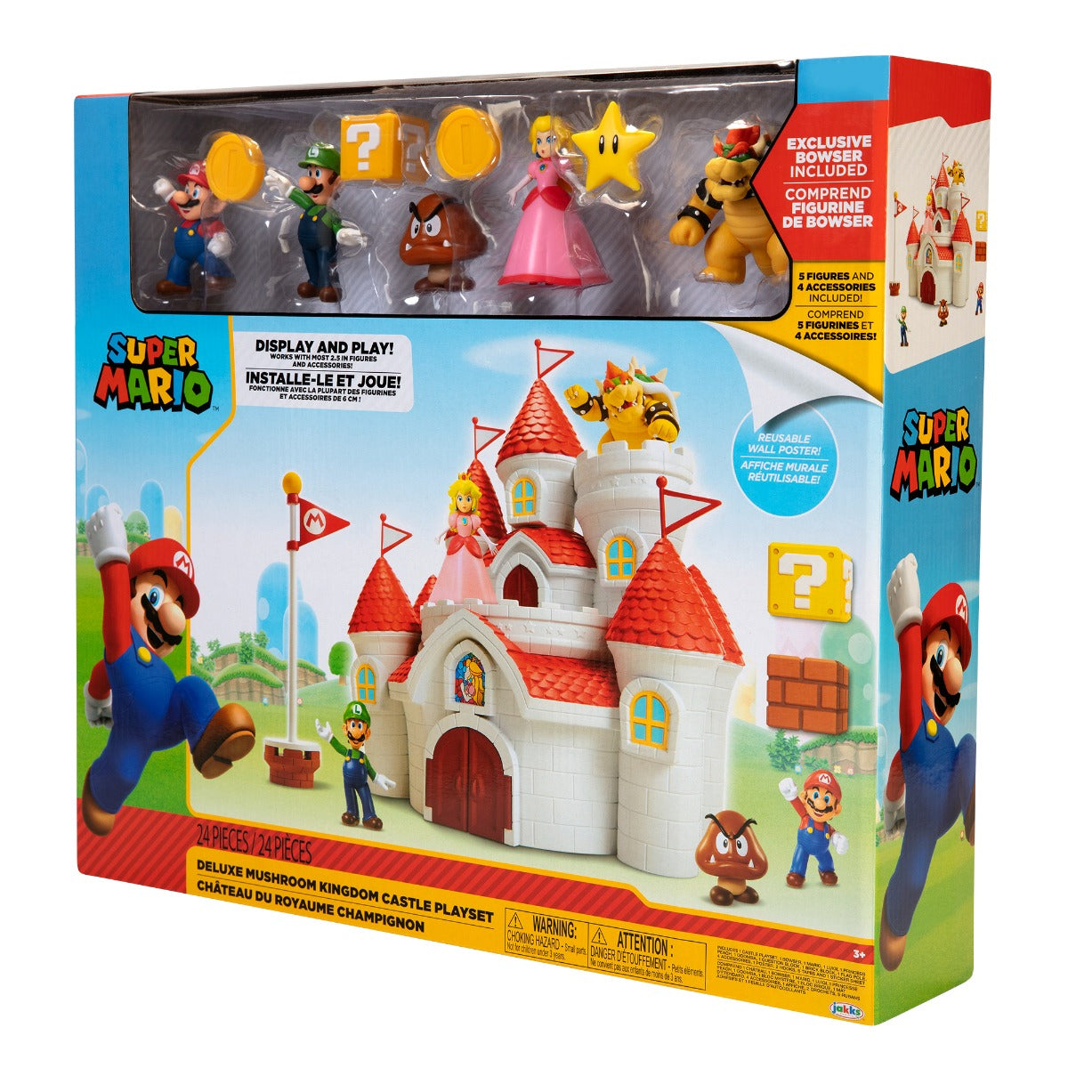 Nintendo Super Mario Deluxe Mushroom Kingdom Castle con 5 figuras