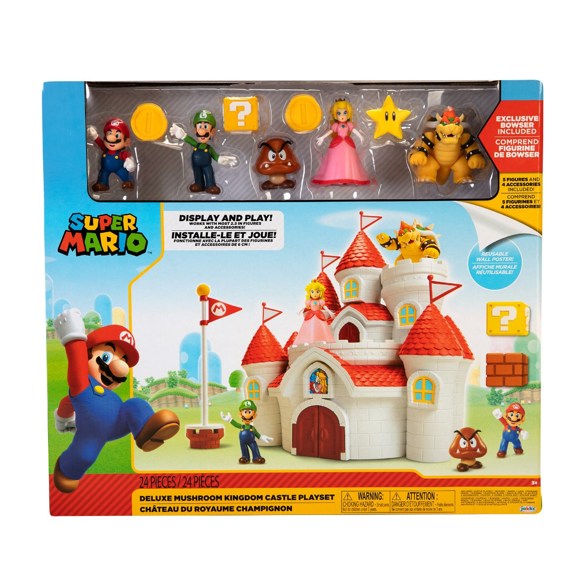 Nintendo Super Mario Deluxe Mushroom Kingdom Castle con 5 figuras