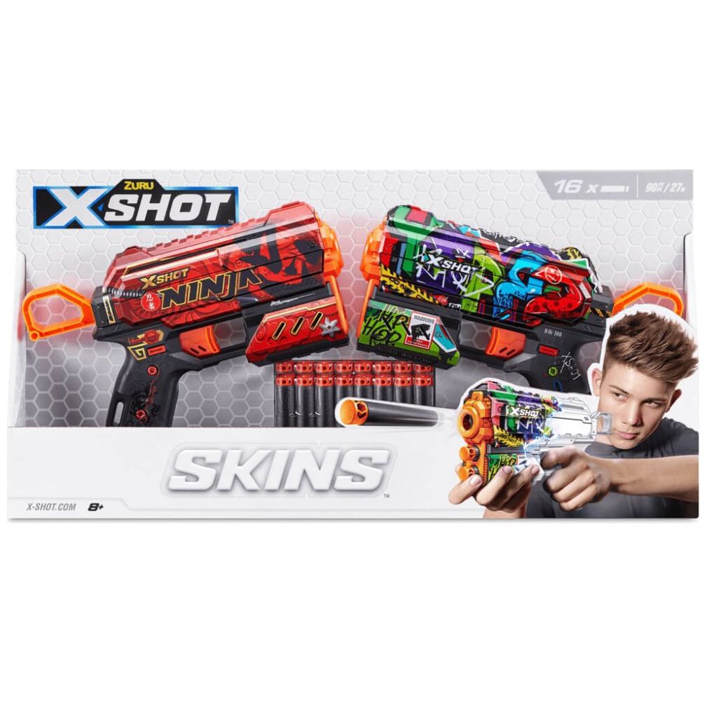 X-Shot Dart Blaster - Skins - Flux 2Pk Zuru