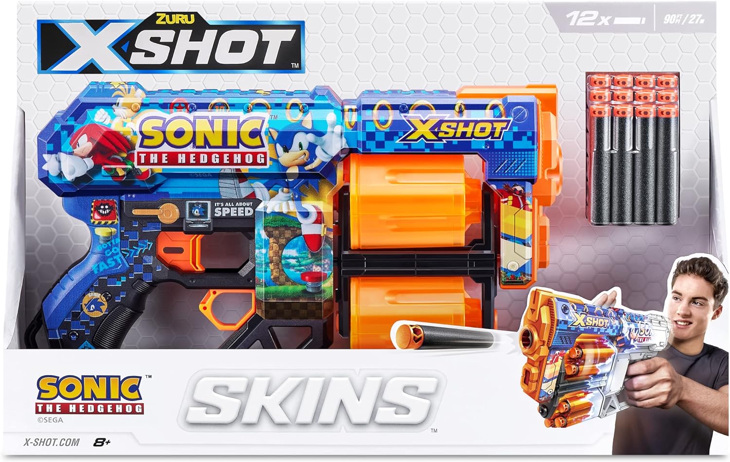 X-Shot Sonic Skins 12 dart launcher