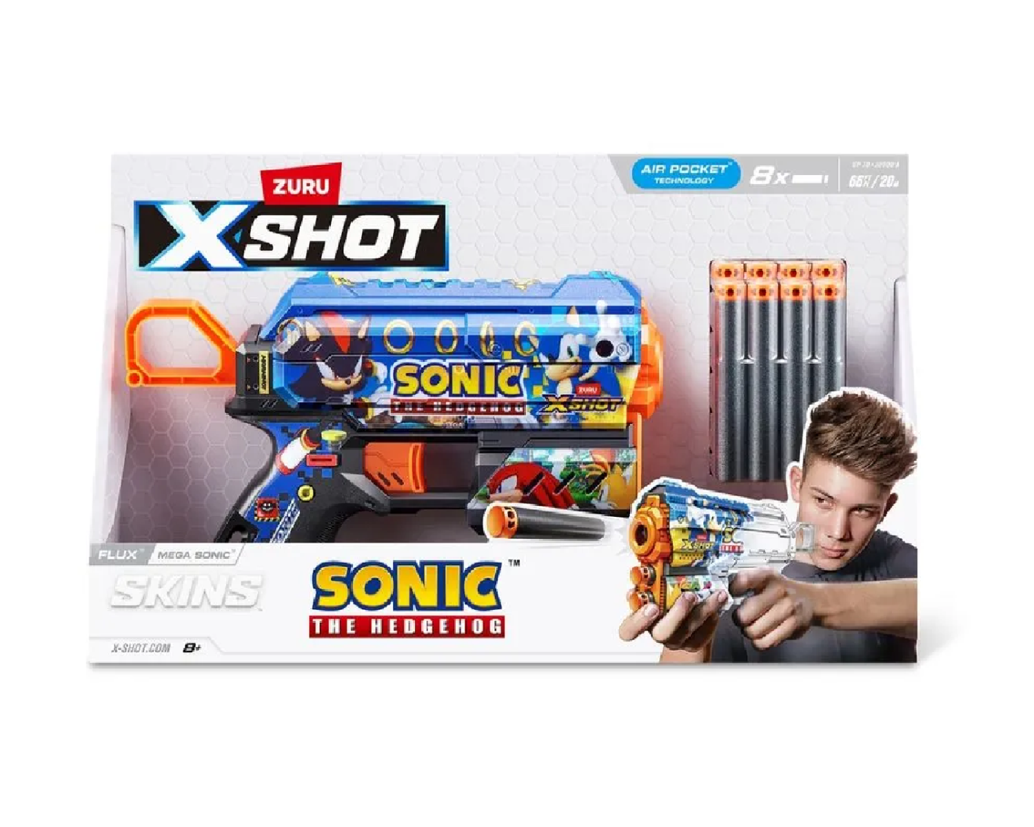 XSHOT LANZADOR SONIC CON 8 DARDOS