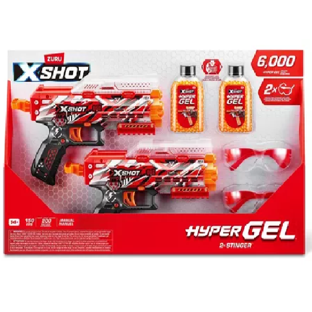 XSHOT HYPER CON DARDOS Y GEL Y ACCESORIOS