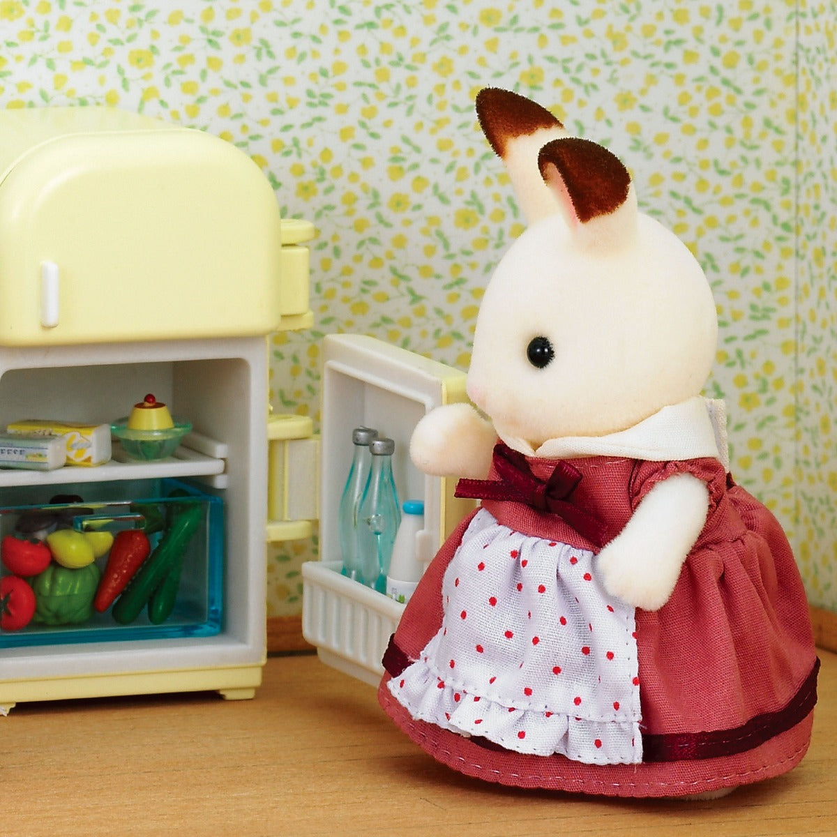 Sylvanian Set De Nevera Teri Conejo Choc