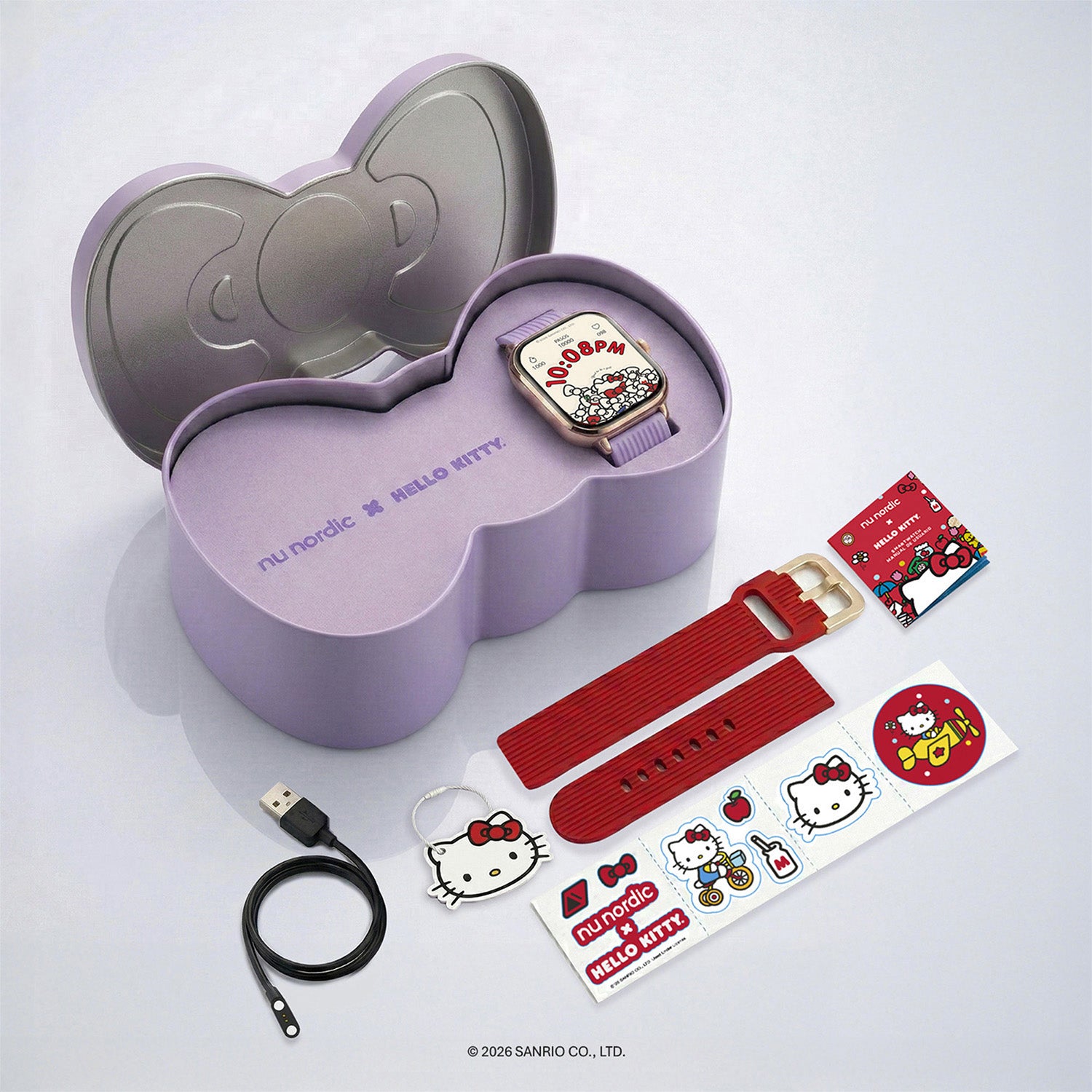 SMARTWATCH NU NORDIC X HELLO KITTY + CORREA EXTRA DE SILICON