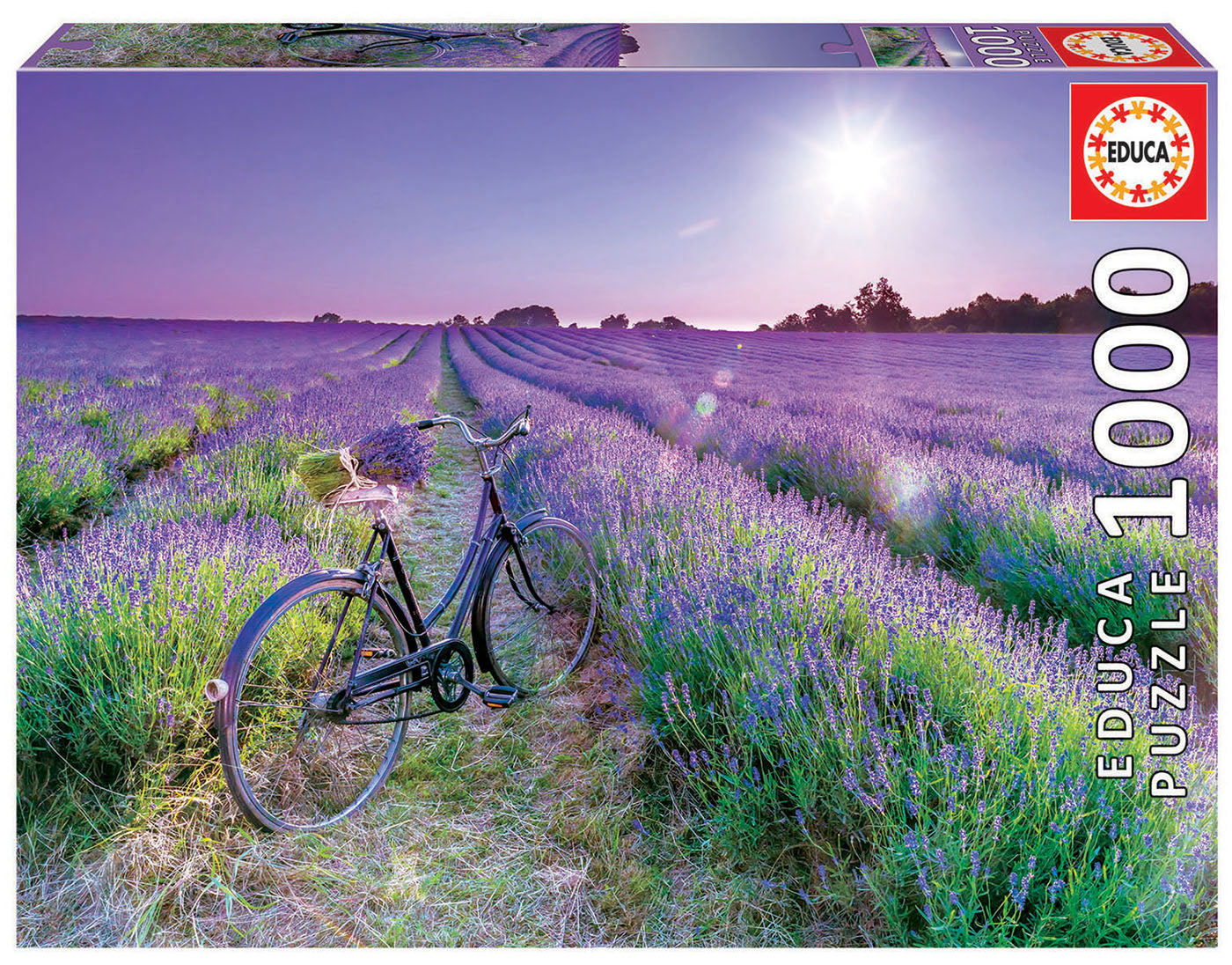 Rompecabezas Bicicleta Campo Lavanda 1000 Pzas