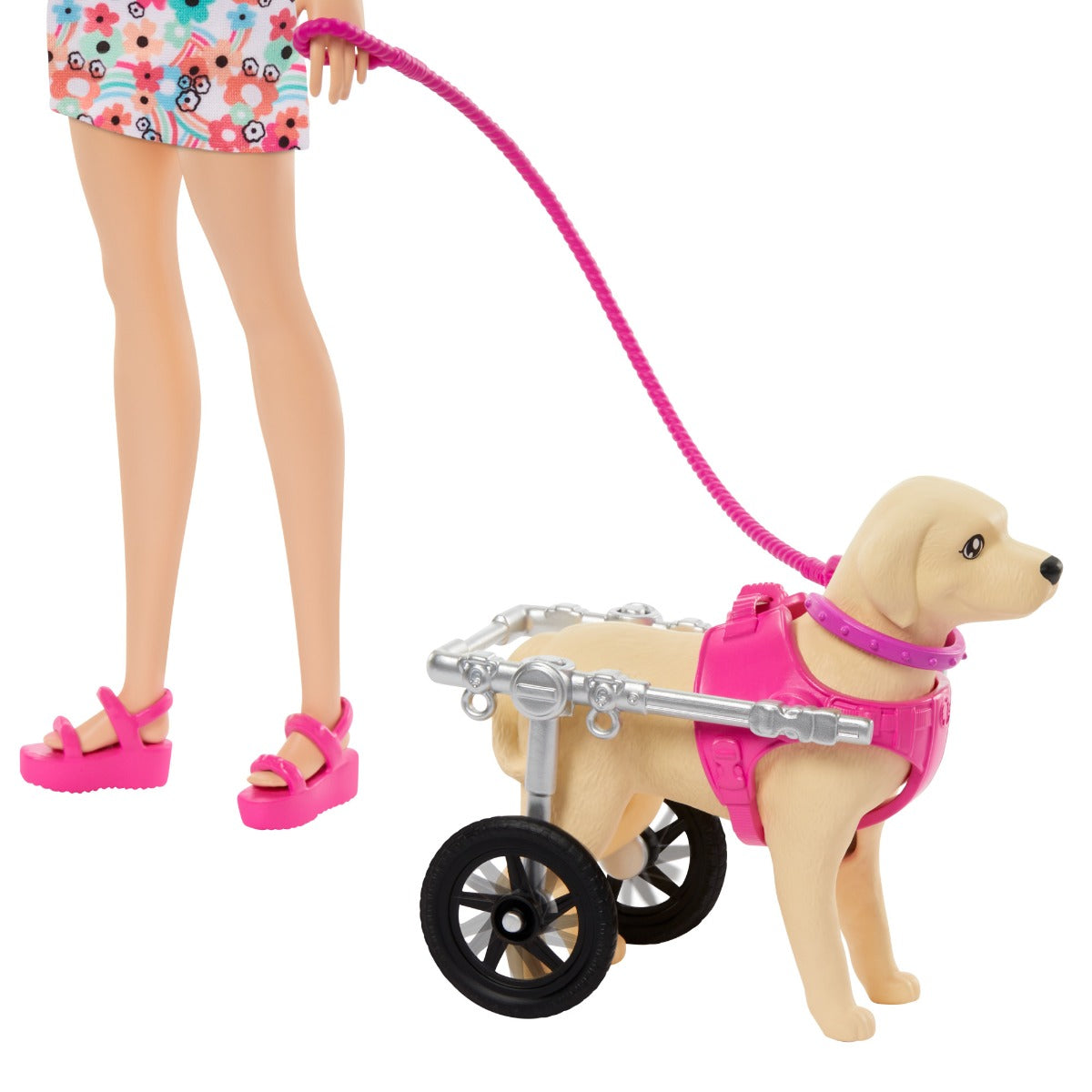 Barbie Stroller with Puppy in Wheelchair HTK37