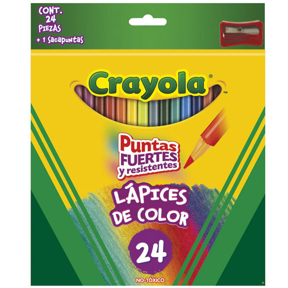 24 Colored pencils with sharpener