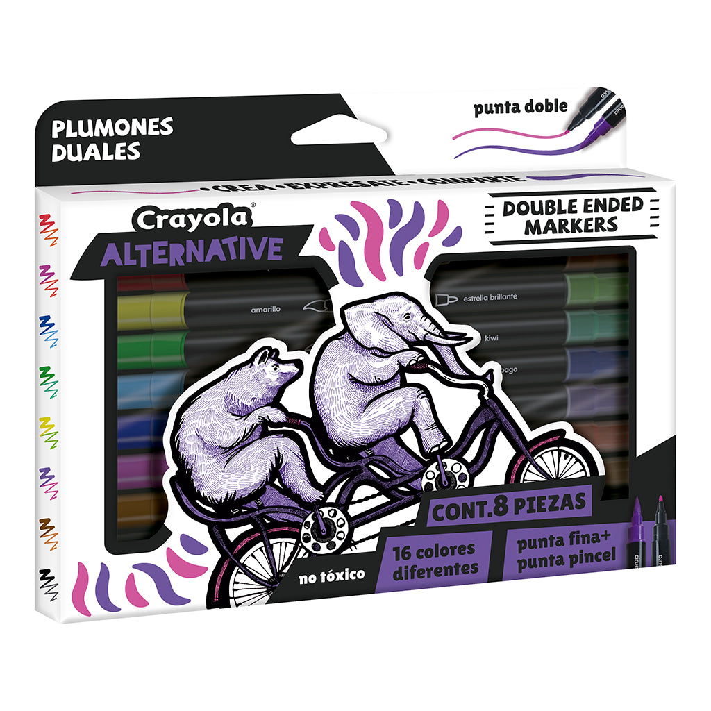 Crayola 8 Dual Alternative Markers