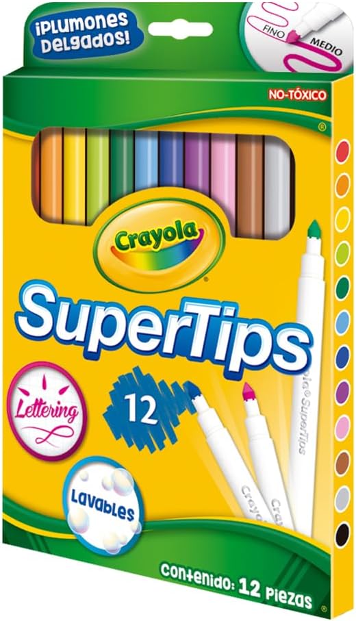 CRAYOLA 12 Washable Thin Markers