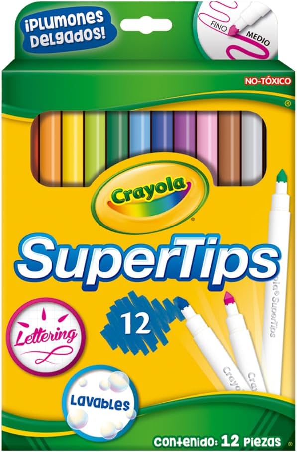 CRAYOLA 12 Washable Thin Markers