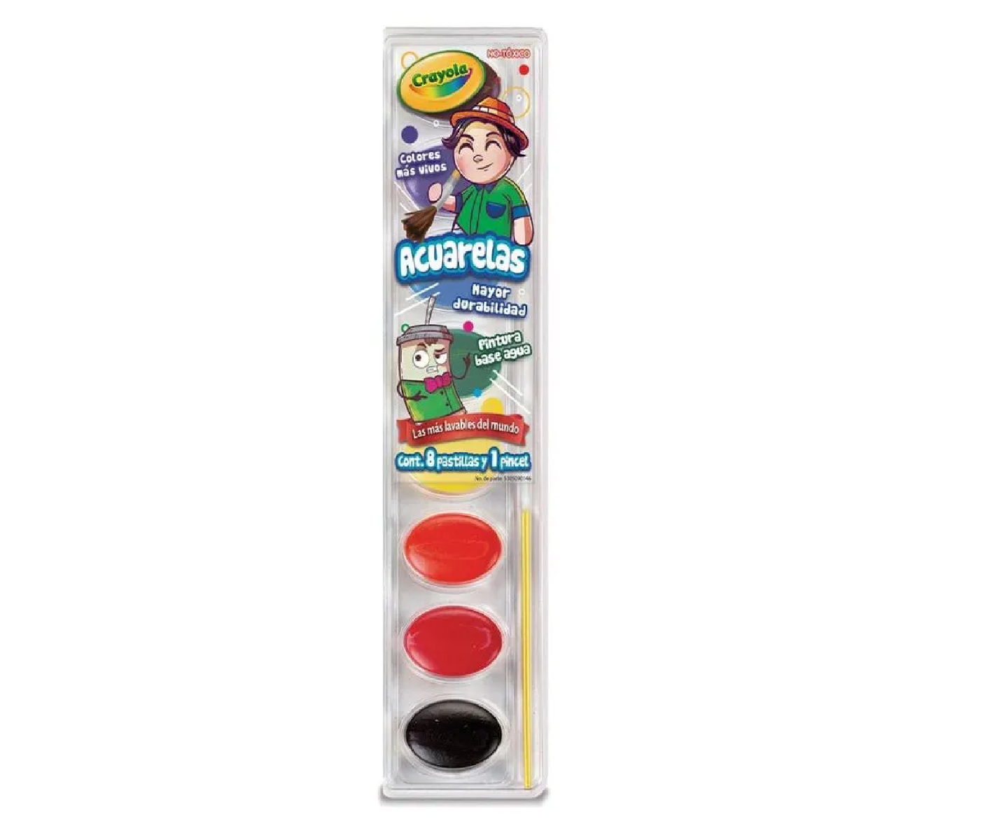 Crayola Washable Watercolors 8 Colors with Brush