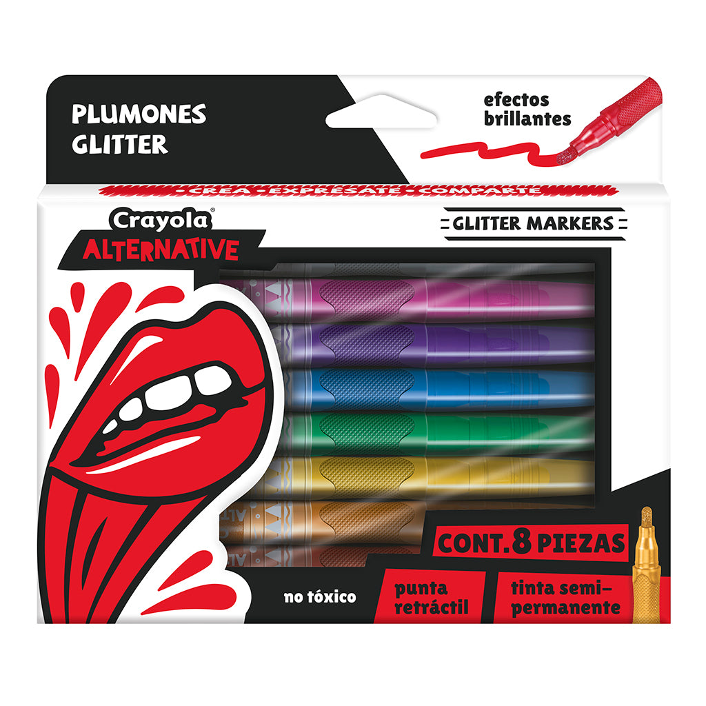 CRAYOLA Alternative 8 Glitter Markers