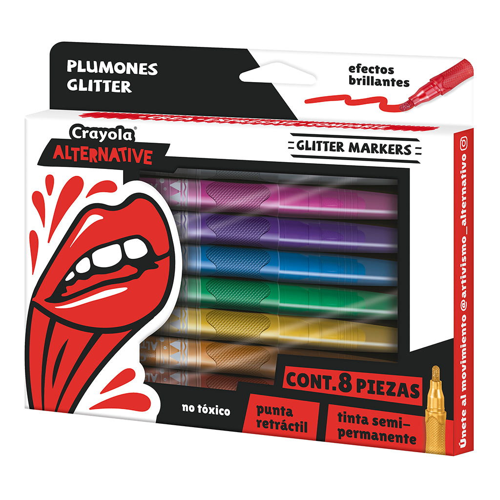 CRAYOLA Alternative 8 Glitter Markers