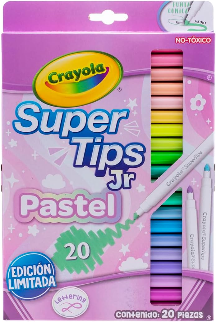 Crayola Super Tips Jr Pastel Markers