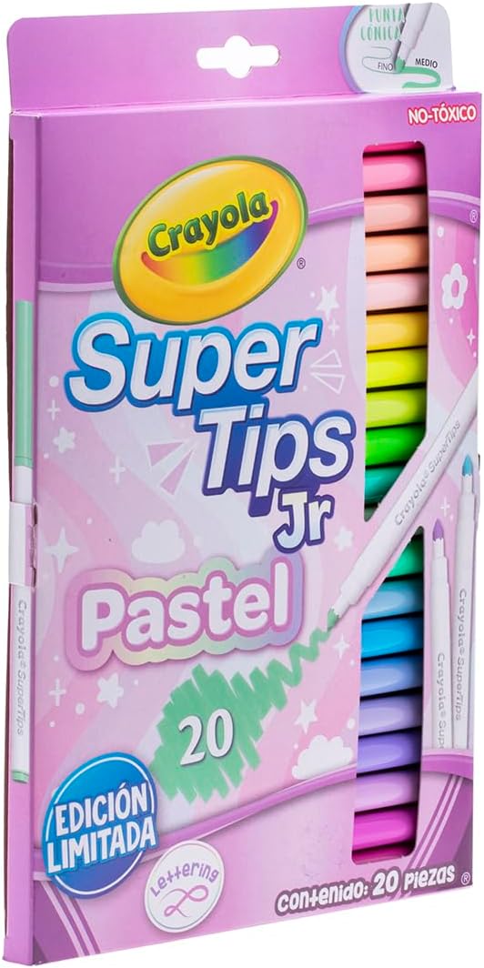 Crayola Super Tips Jr Pastel Markers