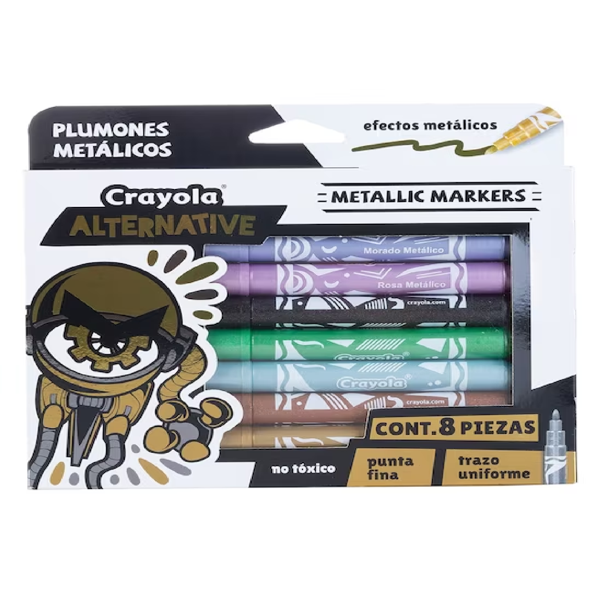 Plumones Crayola alternative metallic