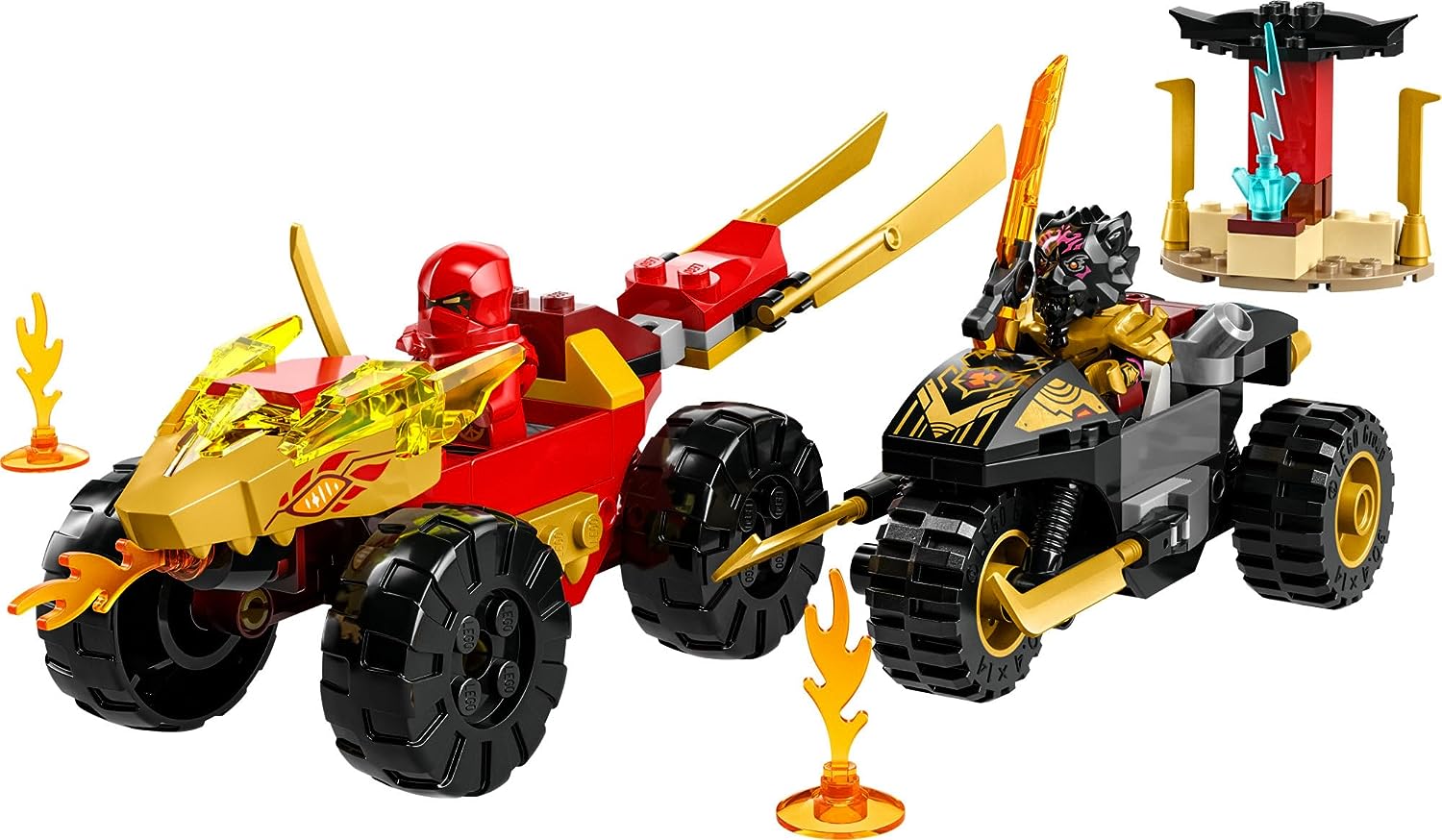 Lego Ninjago Kai and RAS Car and Motorcycle Battle 71789