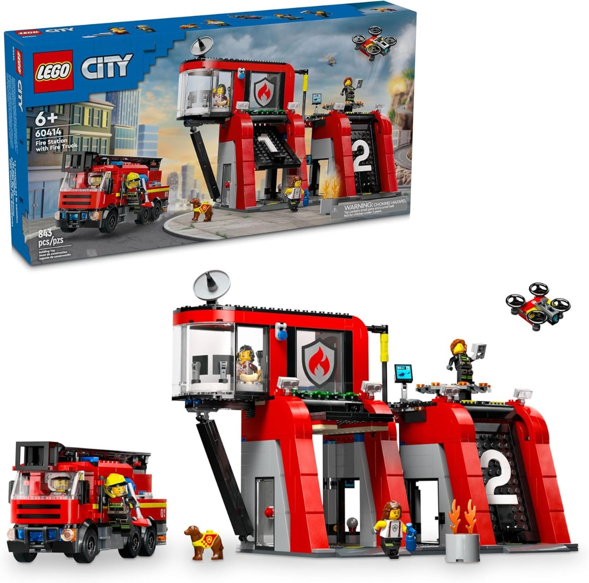 LEGO City Estación de Bomberos con Camión de Bomberos 60414