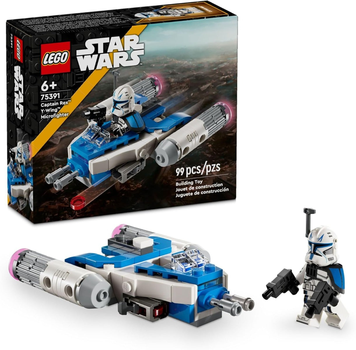 STAR WARS Microfighter: Captain Rex Y-Wing Captain ReX 75391