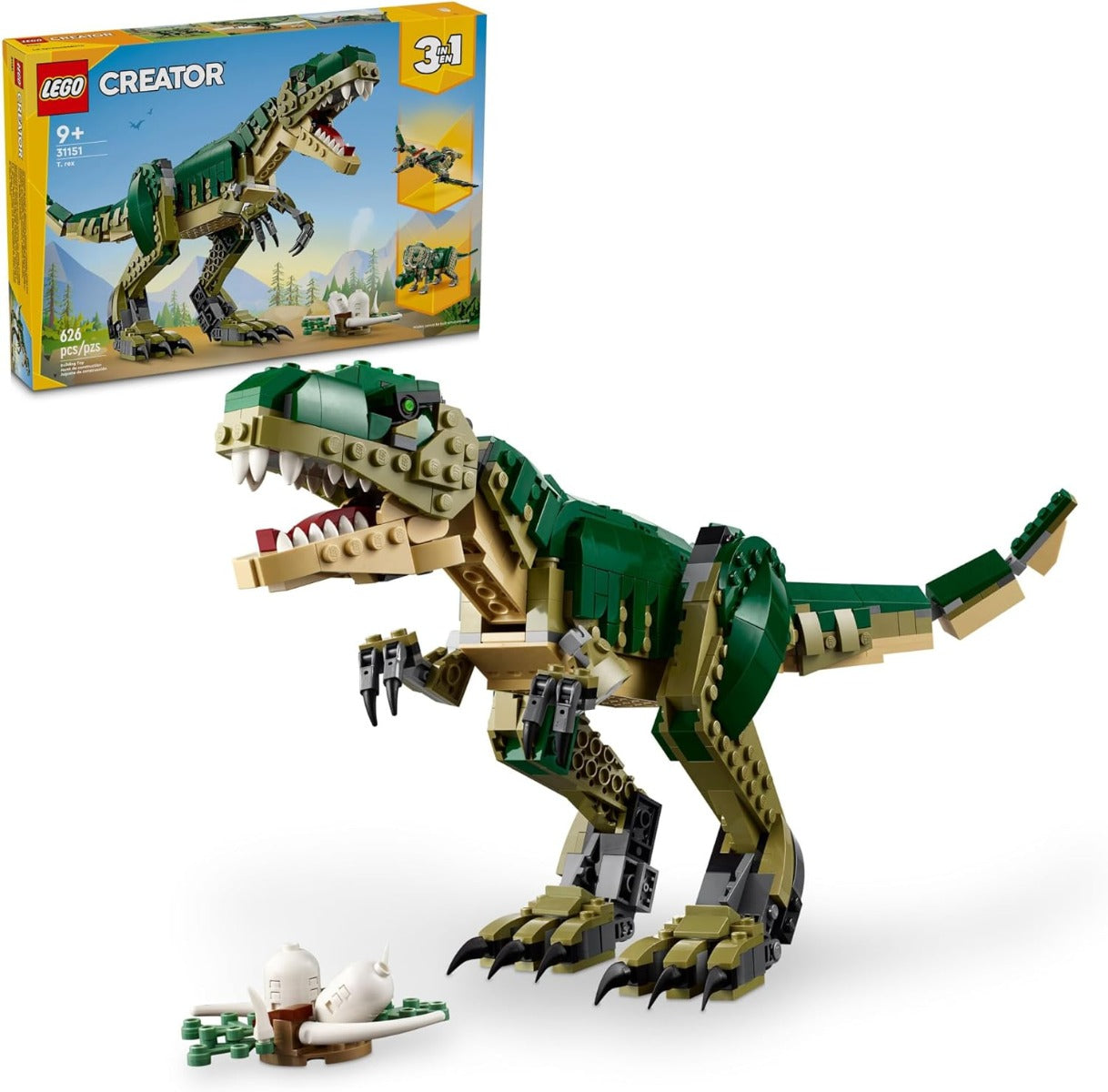 LEGO® Creator 3in1 T Rex Convertible into Triceratops or Pterodactyl 31151