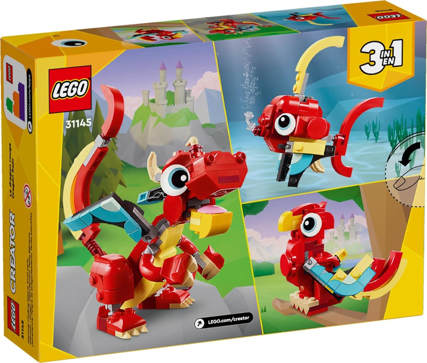 Lego 31145 Creator 3in1 Red Dragon