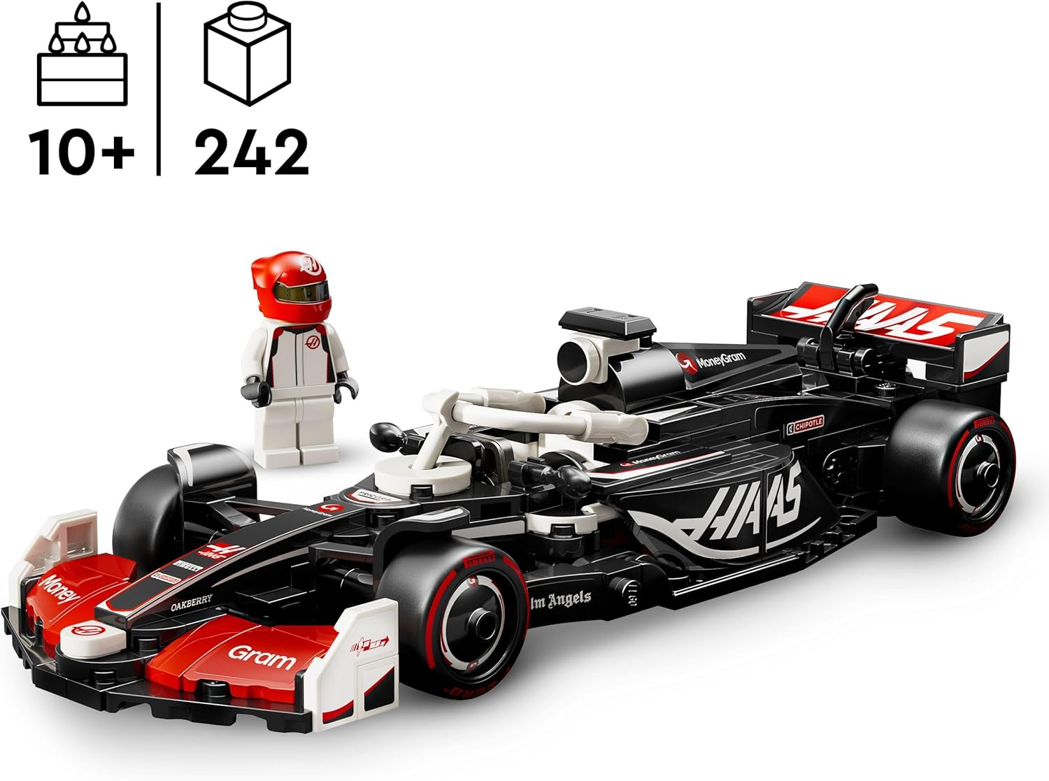 LEGO Speed Champions Auto de Carreras MoneyGram Haas F1 Team VF-24 77250