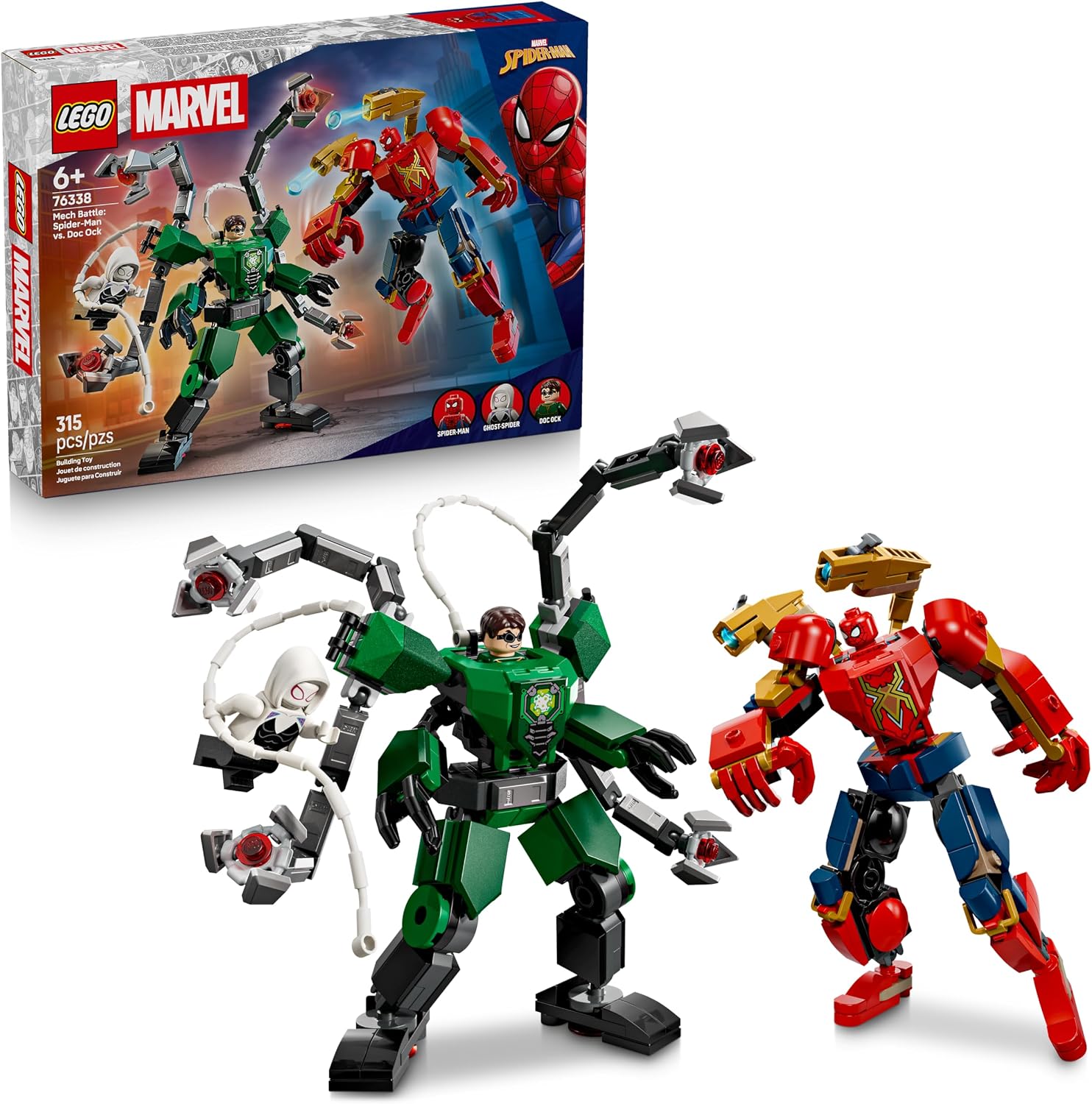 SUPER HEROES BATALLA DE ARMADURAS ROBÓTICAS: SPIDER-MAN VS. DOC OCK 76338