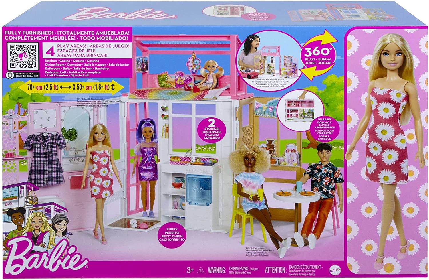 Barbie Glam House with Doll with 2 Floors