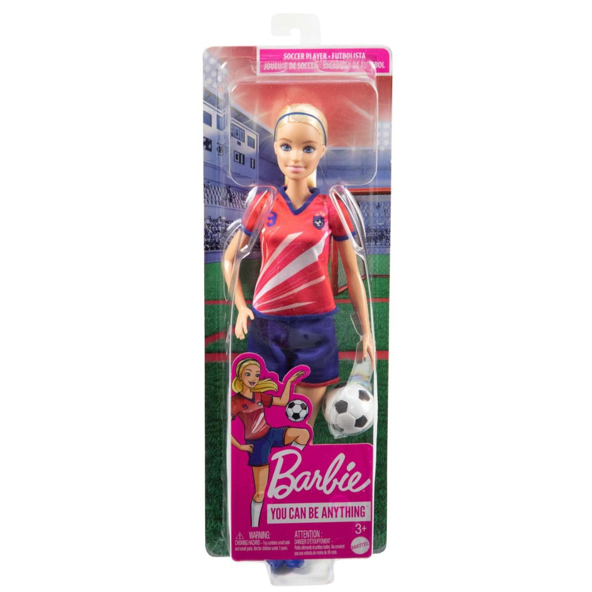 Barbie Professions Soccer Player Red Shirt HCN17