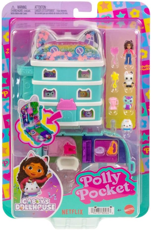 POLLY POCKET SET DE JUEGO COMPACTO GABBY'S DOLLHOUSE  JFV02