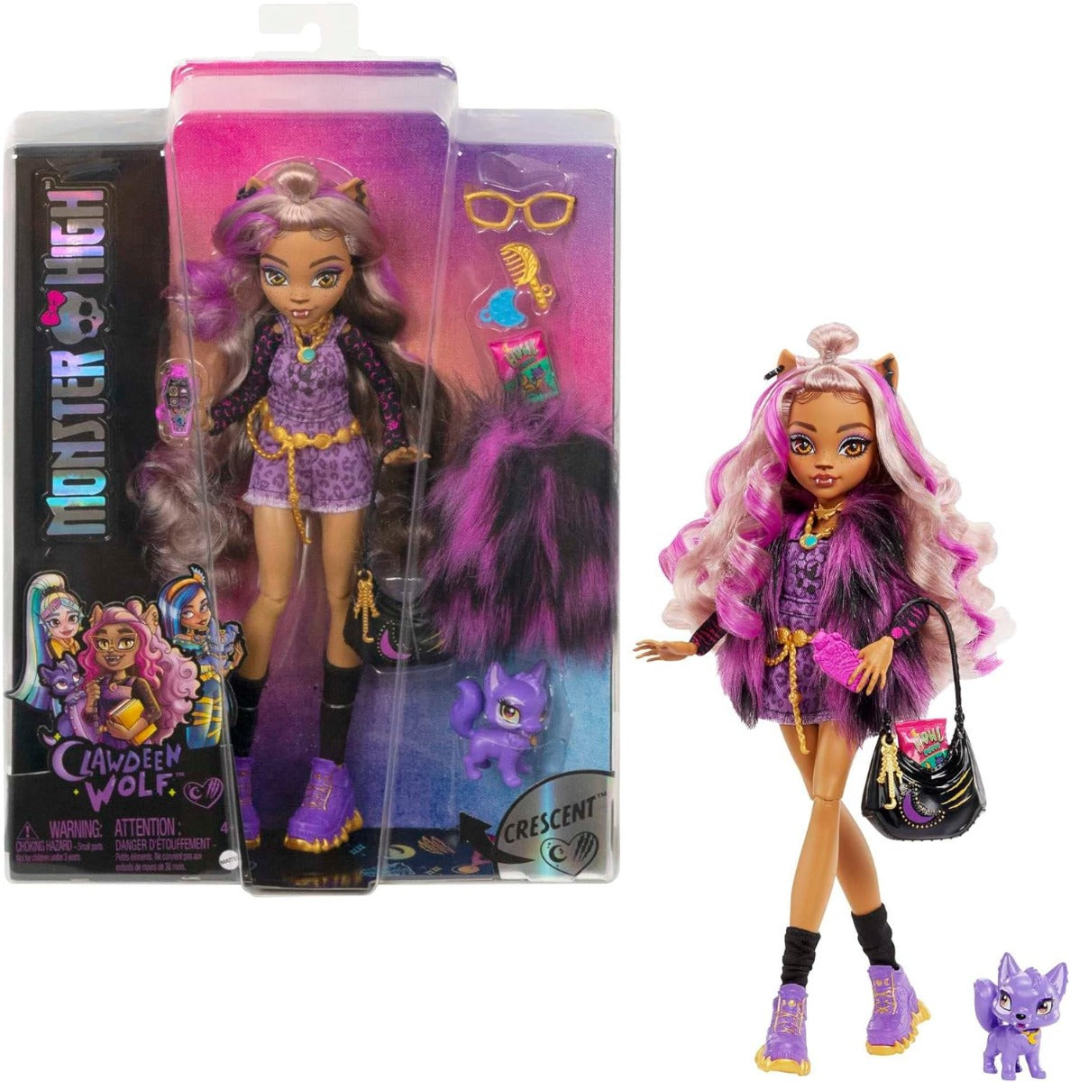 Monster High Clawdeen with accessories HHK52