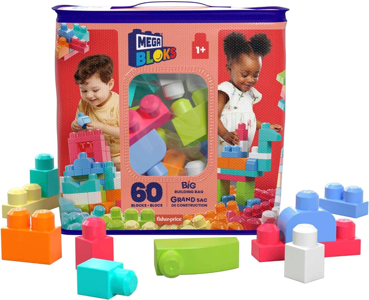 Mega Bloks Construction Bag 60 pieces color Salsa DCH54