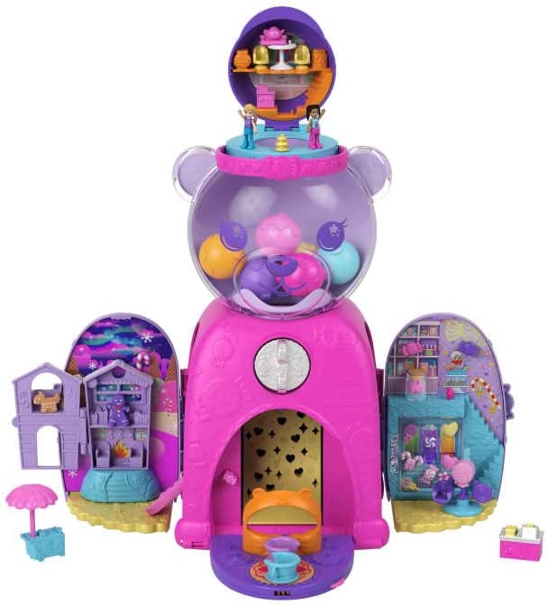 POLLY POCKET COMPACT TEDDY BEAR CANDY MACHINE HJG28