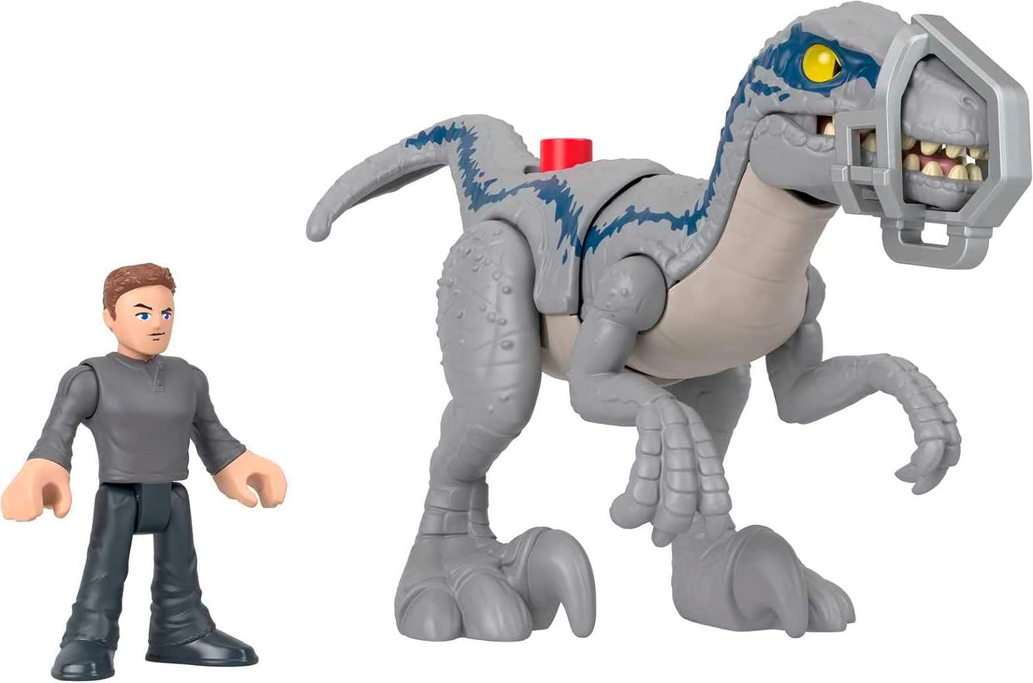 Imaginext Jurassic World Blue &amp; Owen Dinosaur Toy