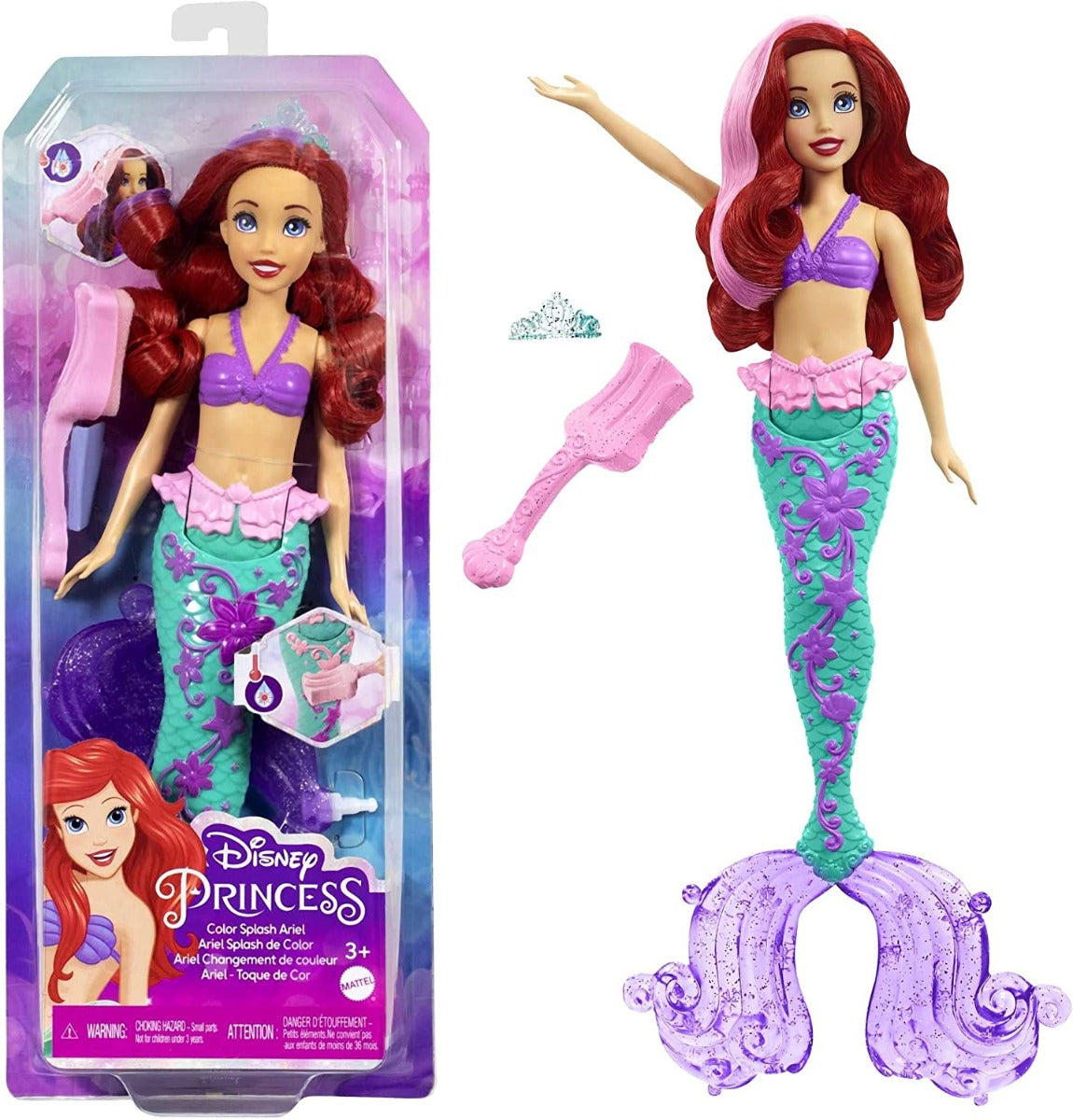 Disney Princesa Ariel Cabello Cambios Sorpresa HLW00