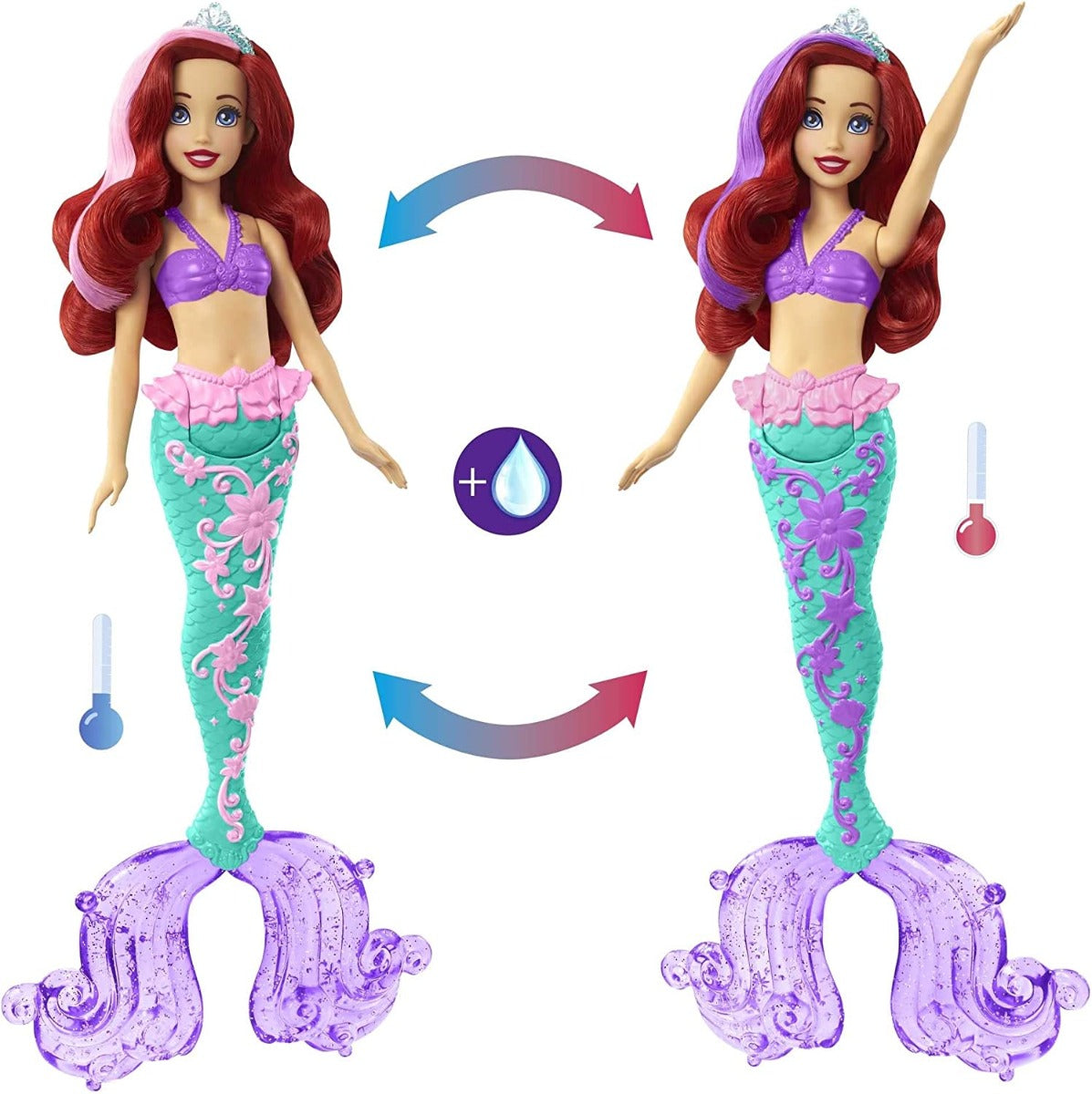 Disney Princess Ariel Hair Changes Surprise HLW00