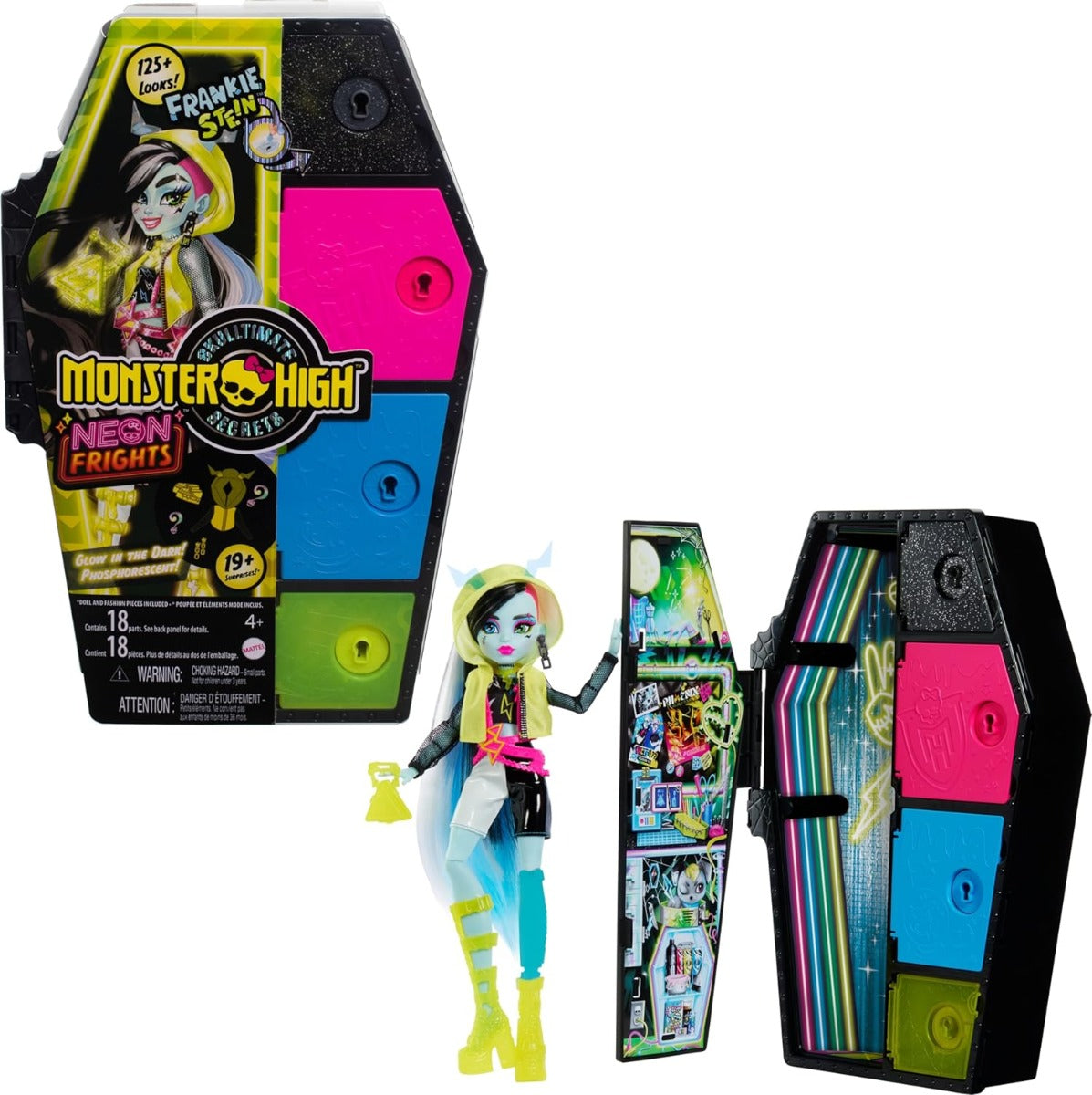 Monster High Skulltimates Secrets Scares Neon Frankie HNF79