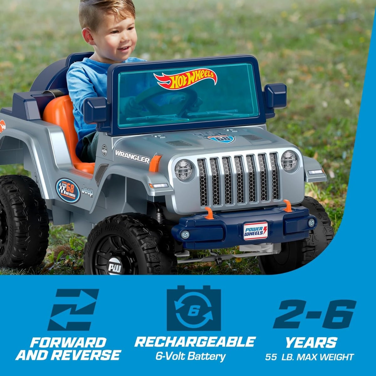 Fisher-Price Power Wheels Vehículo Montable Hot Wheels Jeep HPP71