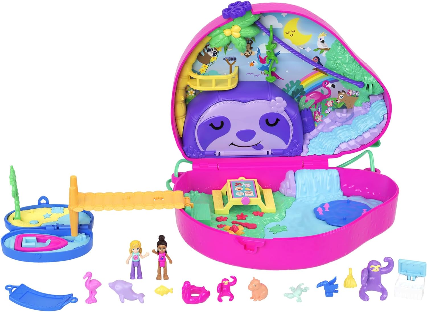 Polly Pocket 2 in 1 Pouch Bag Sloth Family HRD40