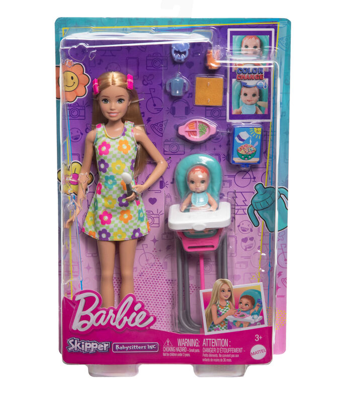 Barbie Skipper Breakfast Time with Baby HTK35